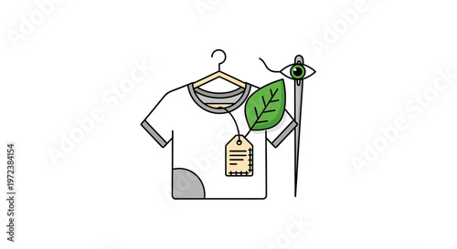 Eco friendly clothing on hanger.