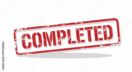 Completed Stamp Sign - Finished Project, Task Done, Success, Achievement