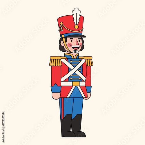 Colorful cartoon toy soldier figurine standing 2.