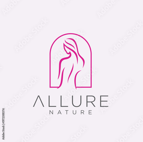 Silhouette of a beautiful nude woman vector illustration