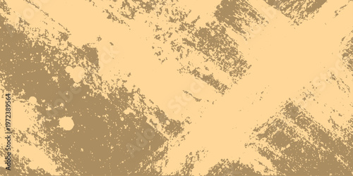 Vintage brown paper texture with an aged grunge pattern and an antique parchment design featuring a stained paint wall illustration for an abstract vector background