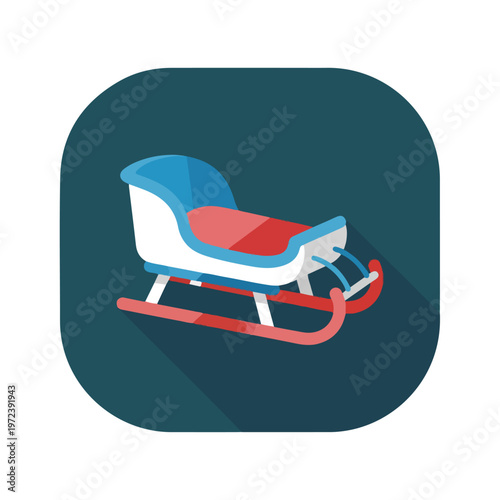 Colorful Sled for Winter Fun Activities.