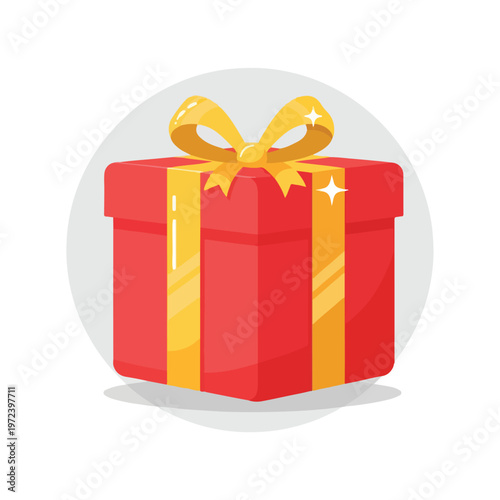 Red Gift Box with Yellow Ribbon 2.