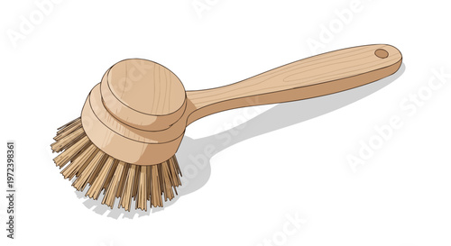Wooden Dish Brush for Sustainable Kitchen Cleaning