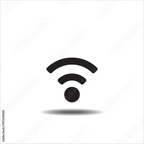 Black wifi icon. Vector symbol connection. Internet isolated sign. Modern signal wifi in flat style. Simple design concept. For web site mobile apps mobile and computer designation of wifi zone.eps 10