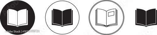 Icons of books in different styles and states