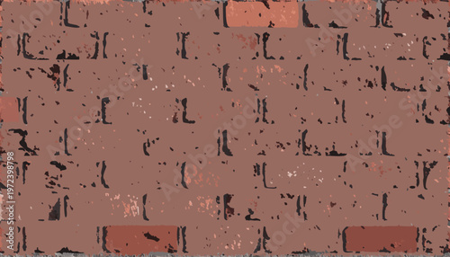 A vector graphic illustration of an ancient Egyptian hieroglyphic pattern on a worn, terracotta-colored background