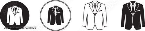 Four different illustrations of mens jackets and blazers