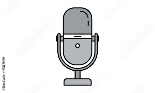 Desktop Recording Microphone Icon for Voice Chat and Streaming