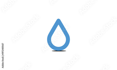 Blue Water Drop Icon, drop symbol 