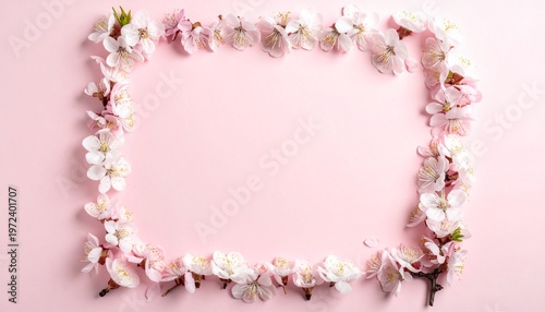 Cherry Blossom Frame with Elegant Design