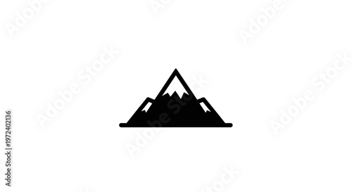 Black Mountain Icon Design.