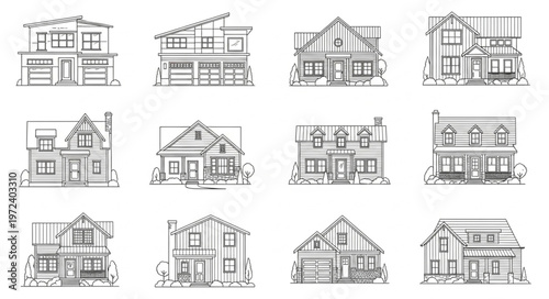 House Architectural Line Drawings.