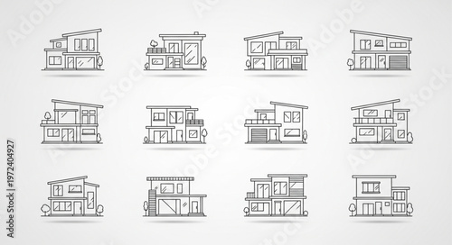 House Architectural Line Drawings.