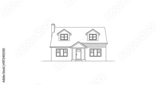 House Blueprint Architectural Drawing.