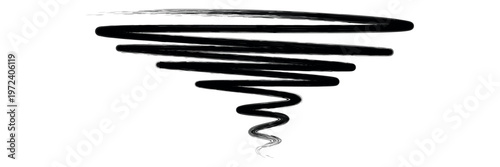 Title abstract black brushstroke spiral a dynamic and energetic artistic expression description a bold black brushstroke forms a swirling spiral shape conveying