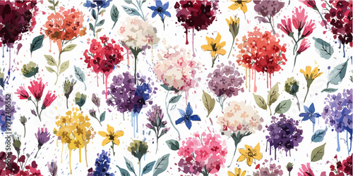 Soft botanical illustration with delicate petals and thin flowing stems