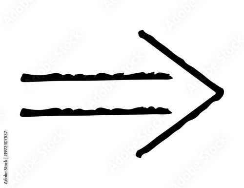 シンプルでかわいい手書きの矢印