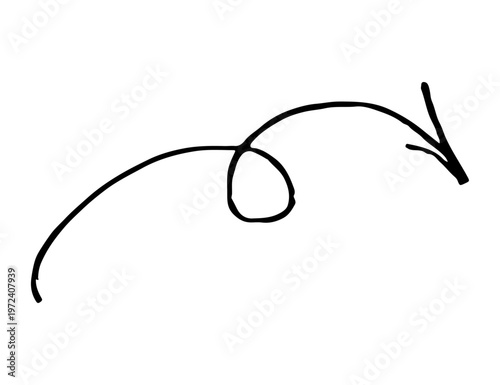 シンプルでかわいい手書きの矢印