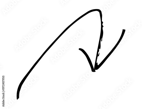 シンプルでかわいい手書きの矢印