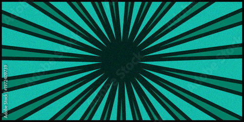 This abstract blue sunburst background features a radial vector design with bright starburst rays and a retro glow pattern to create a shining light beam texture illustration for wallpaper