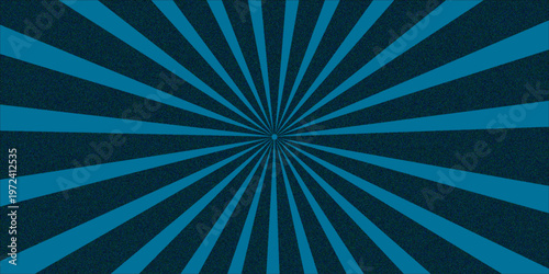 A vintage blue sunburst wallpaper featuring an abstract radial beam pattern with retro grunge textures and a vector starburst light explosion backdrop