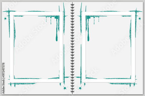 Doppelseite Klecksrand