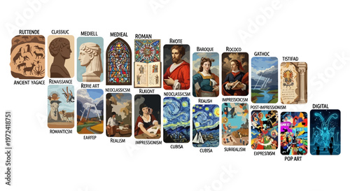 Artistic timeline a visual journey through art history eras and styles
