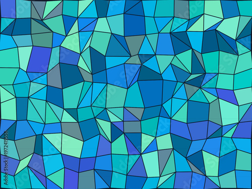 Vibrant Stained Glass Texture Geometric Cells Artistic Design