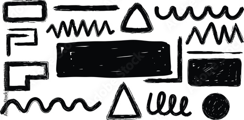 camping icons set vector brushes 