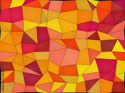 Colorful Stained Glass Window Mosaic Pattern Abstract Background