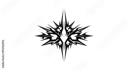 Black Tribal Starburst Graphic Design