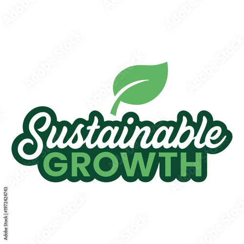 Green checkmark symbol sustainable growth word cloud