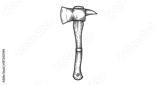 Firefighter Axe Drawing
