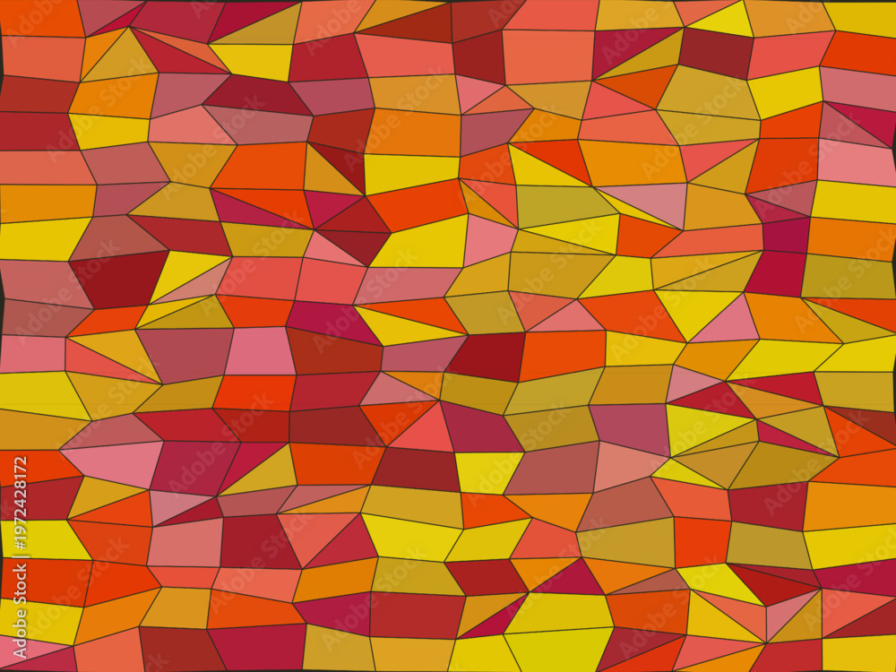 Obraz premium Abstract Stained Glass Pattern Rich Jewel Colors Vector Art