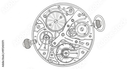 Mechanical Watch Inner Workings.