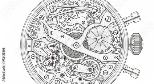Mechanical Watch Inner Workings.
