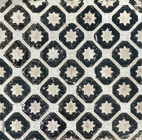 Colonial heritage patterned tiles in random floral, star, ornamental, engraving, and other abstract patterns. Handmade colonial tiles, or old heritage tiles in various colorful paint colors. Seamless 
