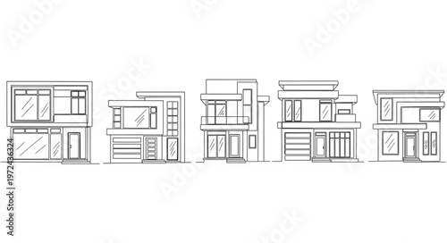 Fotografie Modern House Architectural Drawings.