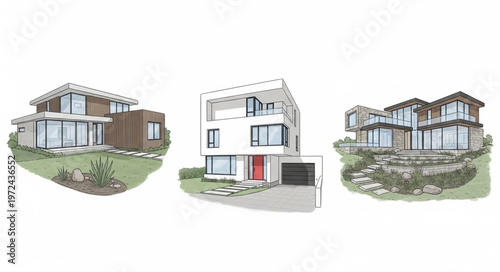 Modern house exterior designs.