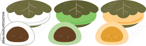 柏餅の3色バリエーションセット