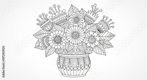 Snowflake in a vase.