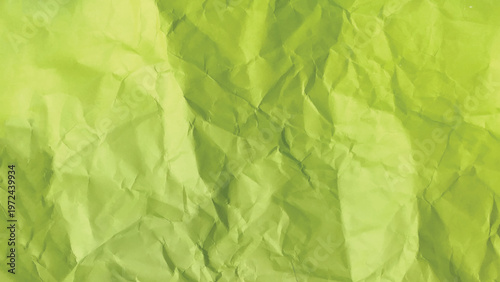 Green texture kraft paper, recycled cardstock. Old crumpled recycled paper close-up of old crumpled recycled paper