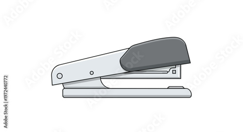 Minimalist Vector Illustration of a Modern Office Stapler