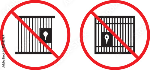 Jail and prison icon set, professional vector illustration of law enforcement and justice symbols. graphic design and web elements isolated on white.
