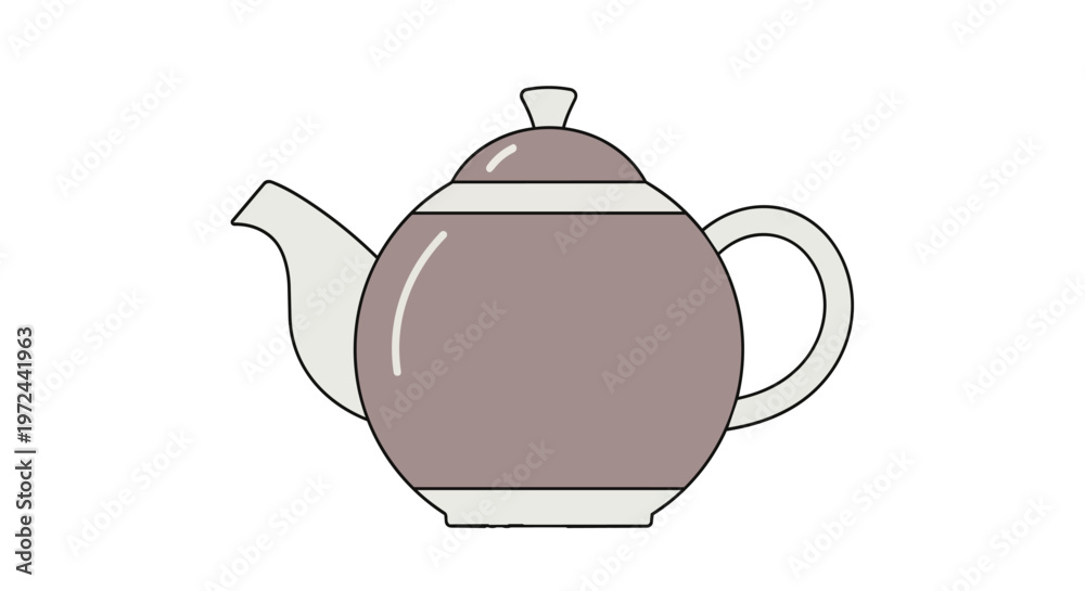 Obraz premium Simple Minimalist Teapot Illustration
