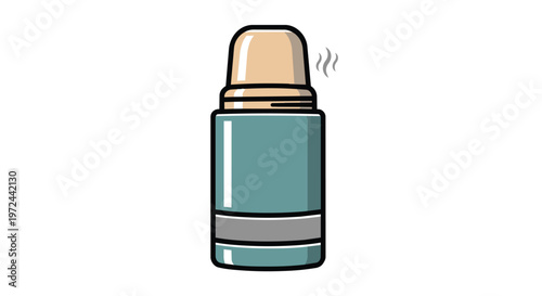 Cartoon illustration of a deodorant stick with a scent effect