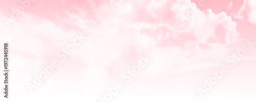 Pink blue or azure sky and clouds is bright white background. Sky is everything lies above surface atmosphere outer space.