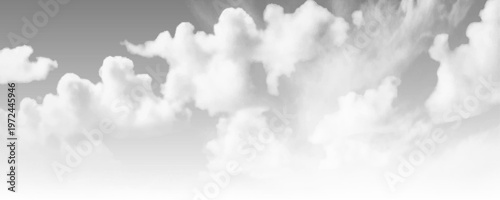 Storm clouds with the rain. Beautiful volumetric clouds in summer, clear sky space