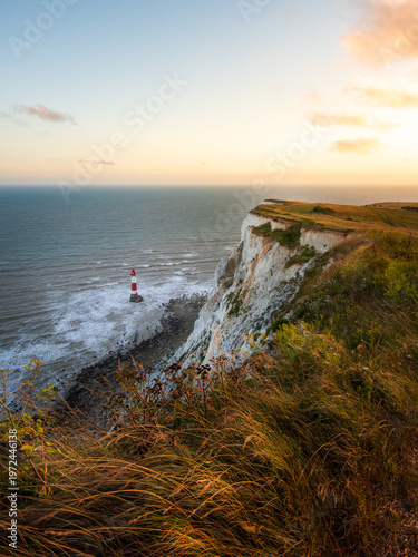 beachy head lighthouse Evening Sunset Landscape Photo